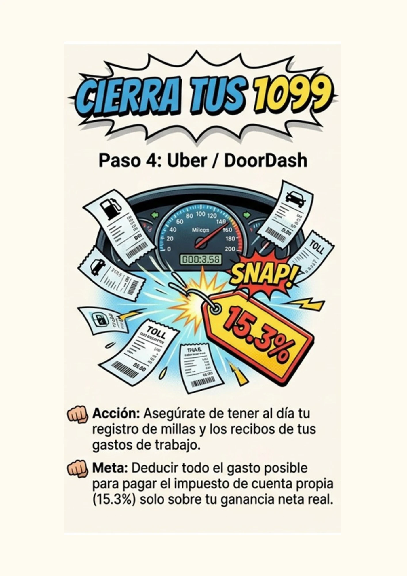 Cierra tus 1099: Uber y DoorDash - E-Book De-Nómina